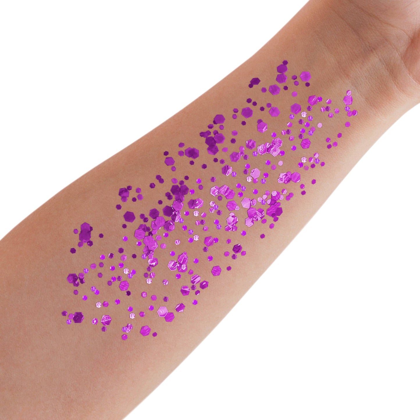 chunky confetti glitter gel - neon purple