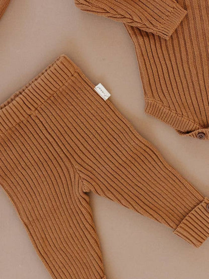 caramel tan knit pants