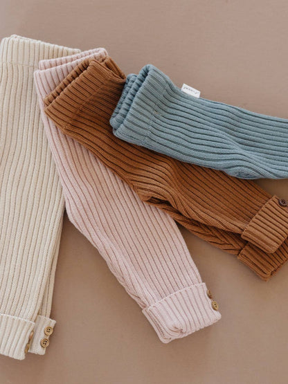 caramel tan knit pants