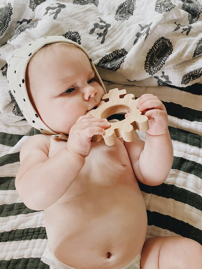 baby's first rosary | catholic wooden teether | baby gift