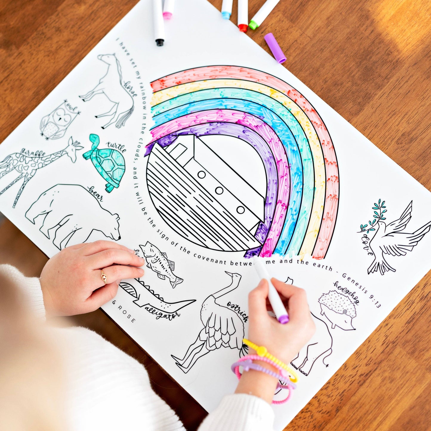 christian coloring mats