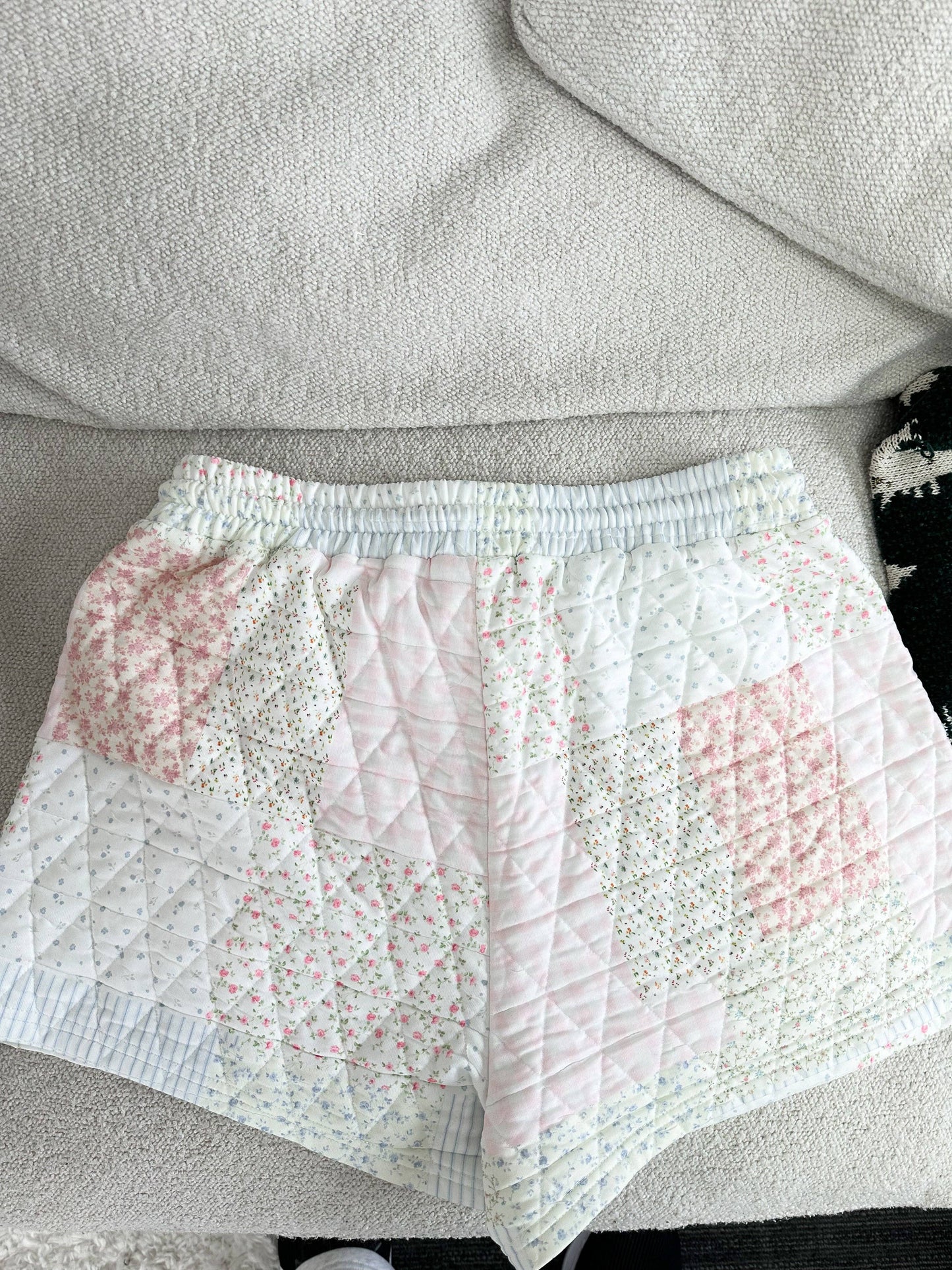 quilted pastel shorts