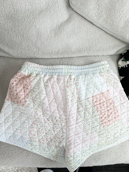 quilted pastel shorts