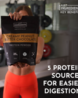 creamy peanut butter chocolate protein powder- NSF
