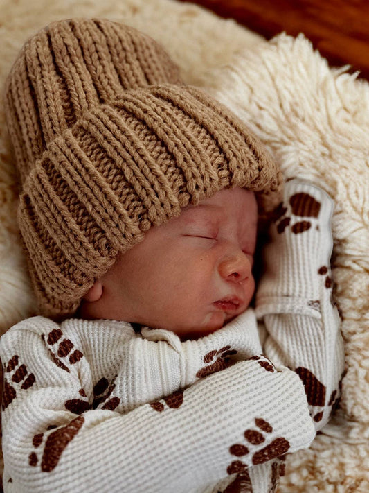 baby's first hat®, chunky knit tawny