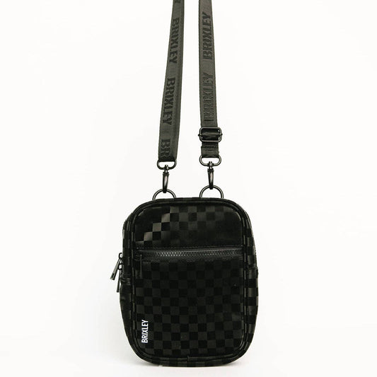 medium shadow checkered crossbody sling