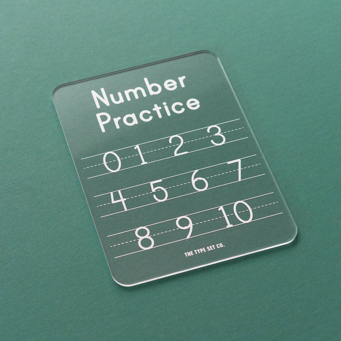 acrylic dry-erase numbers tracing practice board