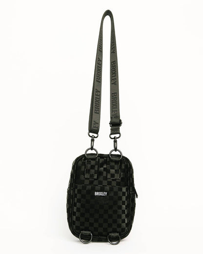 medium shadow checkered crossbody sling