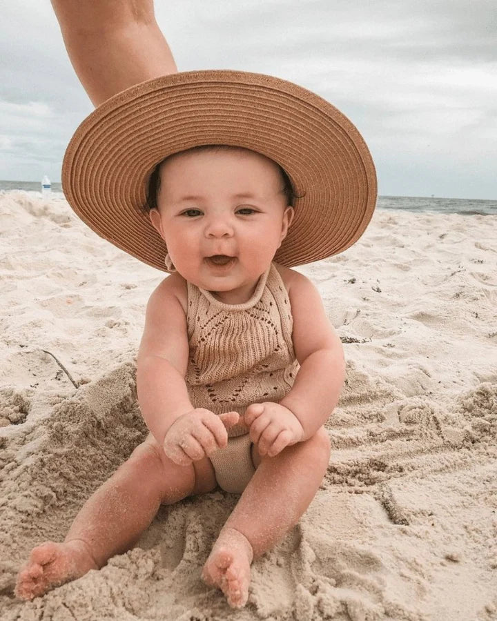 drake crochet halter romper - vanilla cream