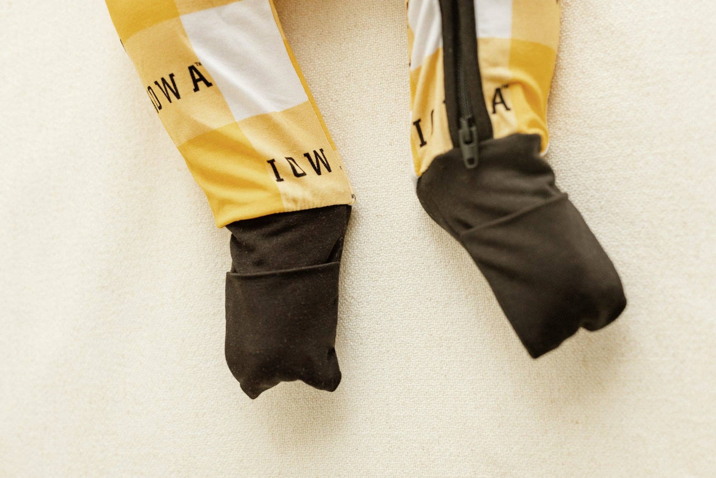 zip romper | iowa grid