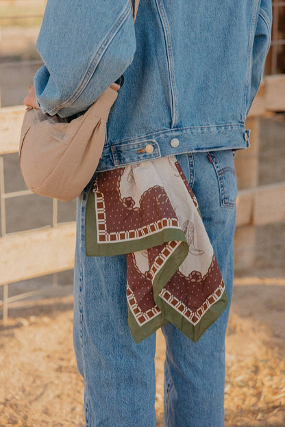 caramel crescent bag
