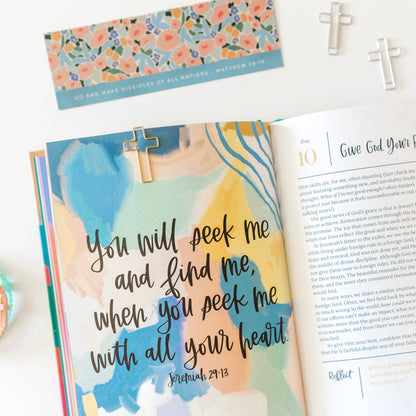 bookmark + cross paper clips