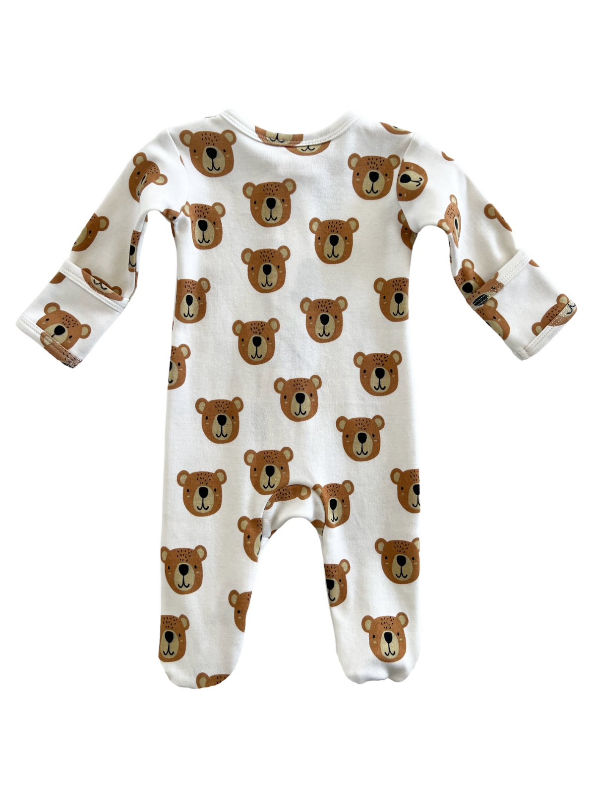 Baby Bear / organic zip footie | baby bear