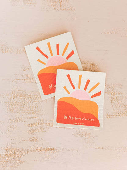 let the sun shine in swedish dishcloth