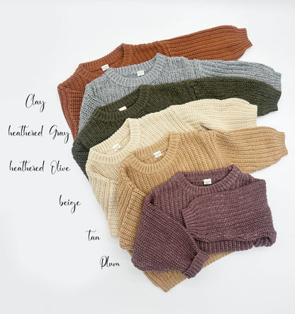 baby cotton chunky knit sweater