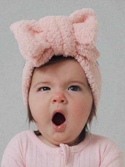 teddy bow, pink