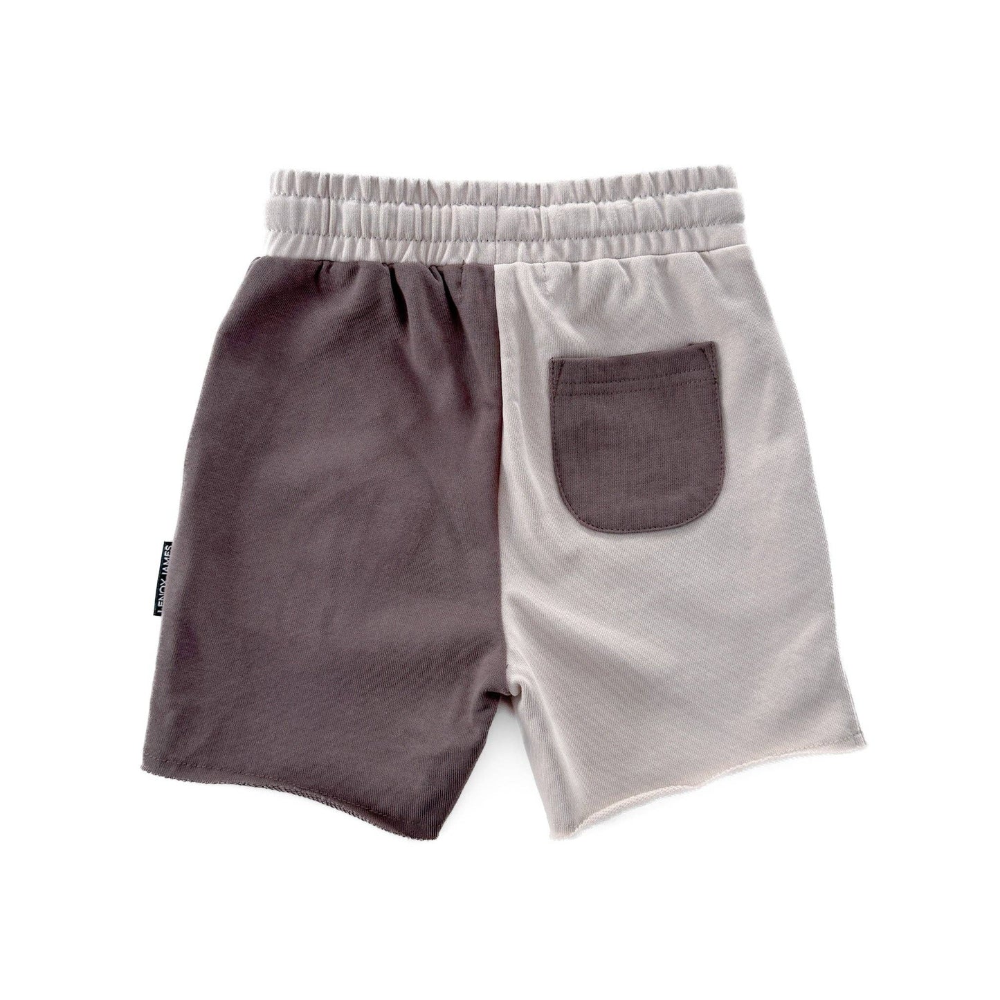color block shorts - mocha
