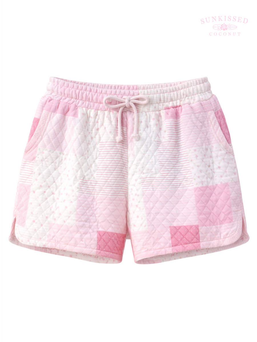margo quilted patchwork shorts