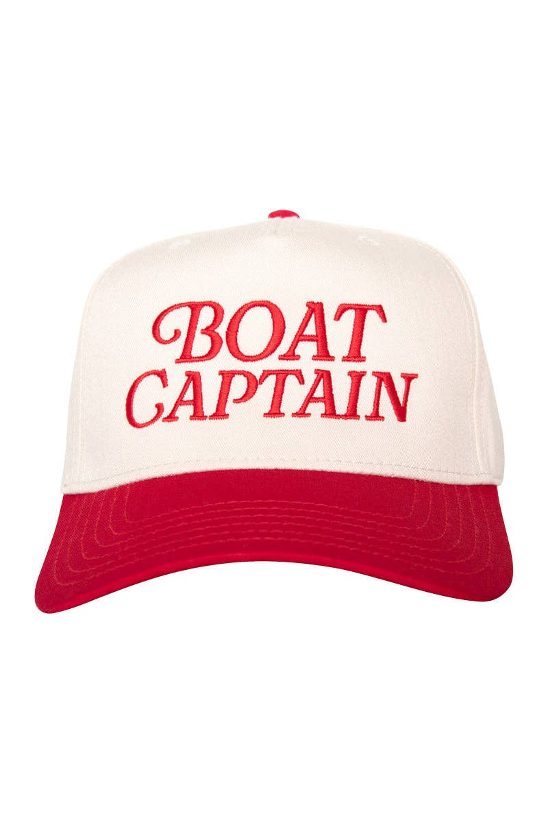 boat captain two-toned retro hat