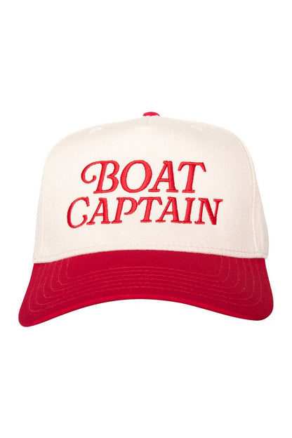 boat captain two-toned retro hat