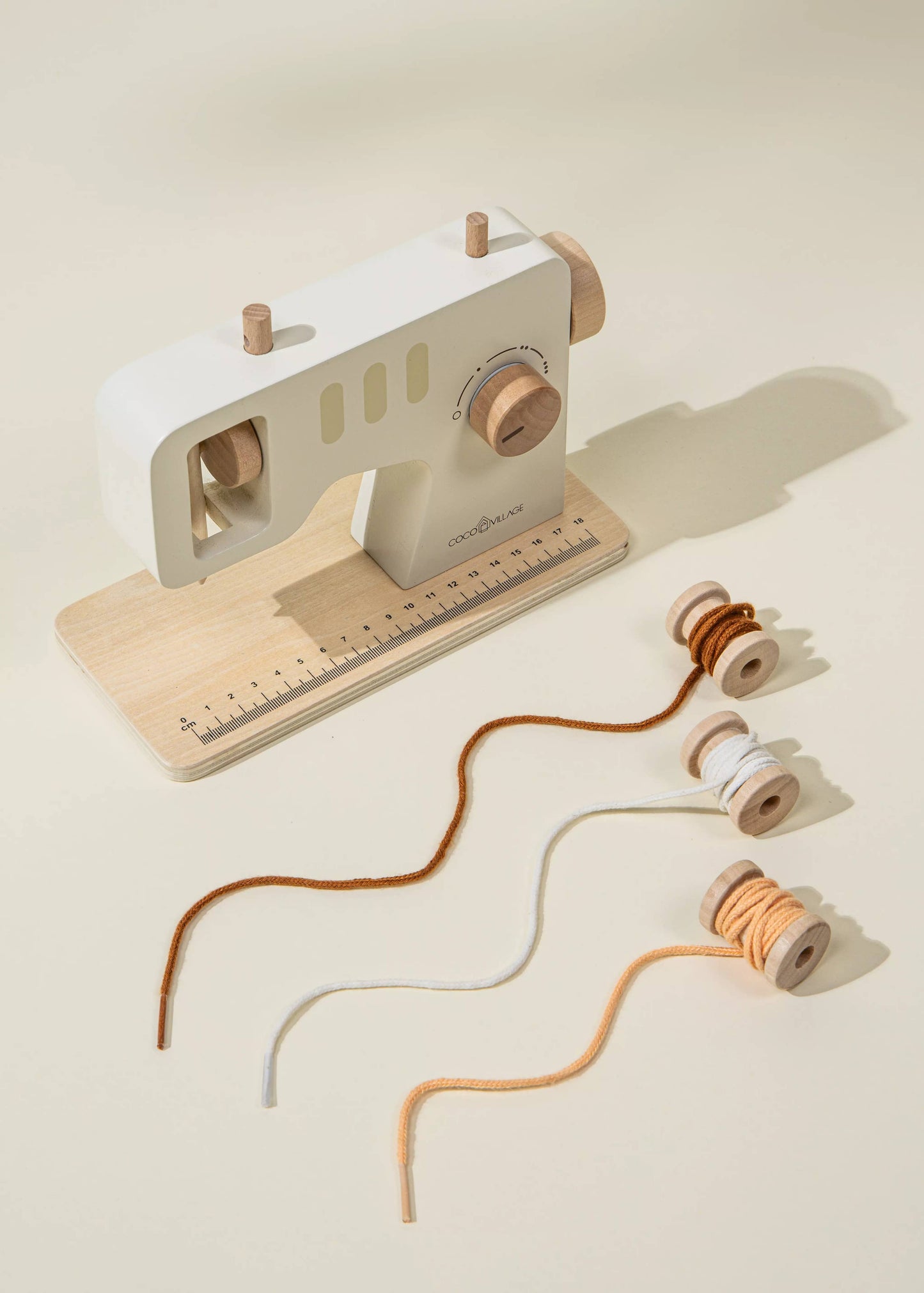 wooden sewing machine playset