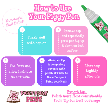 giggly green piggy paint pen