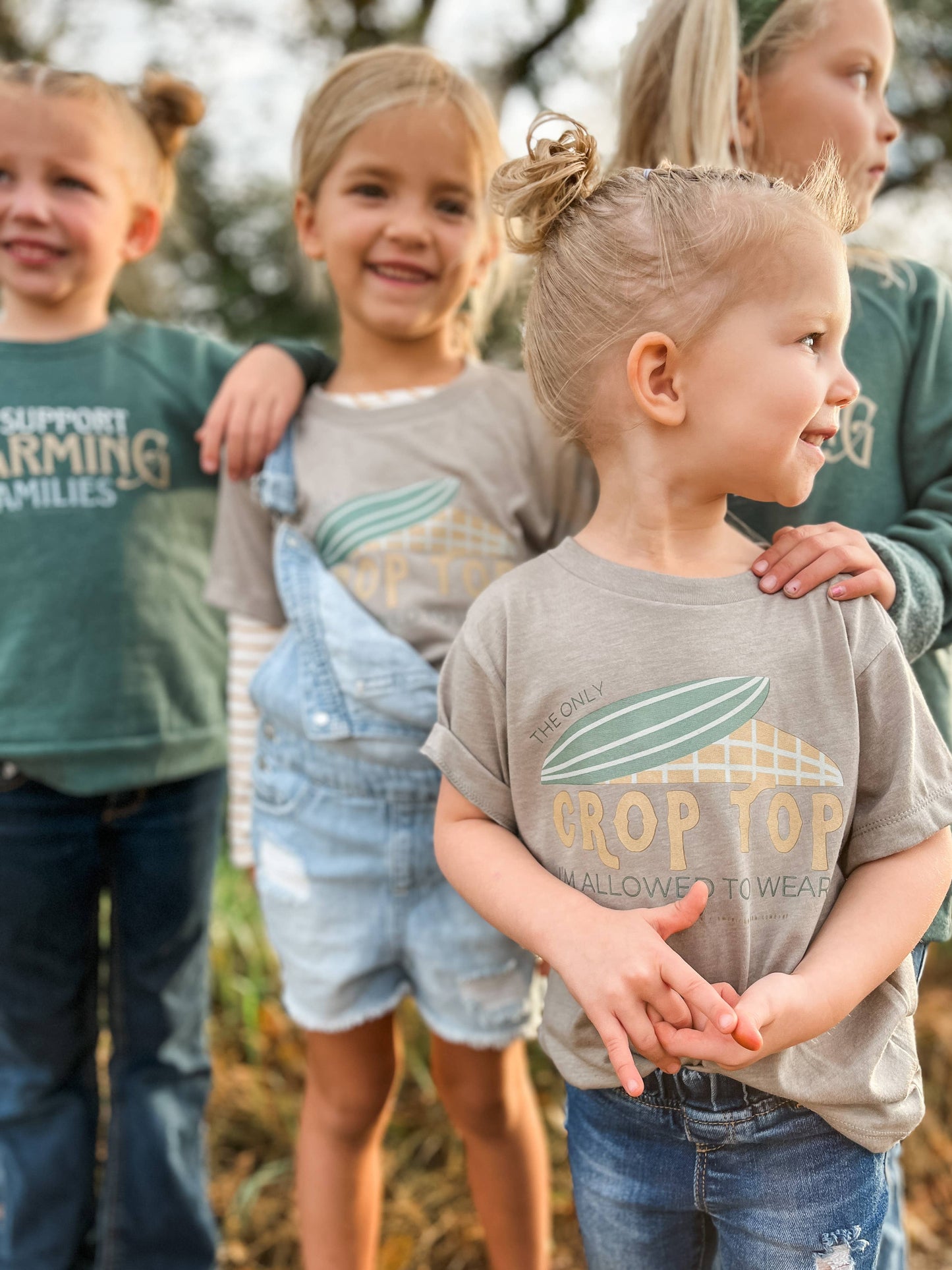 western crop top toddler + youth graphic tee