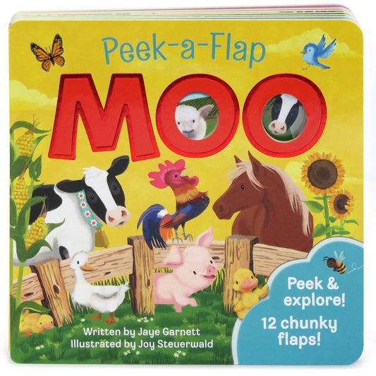 moo lift a flap farm board book