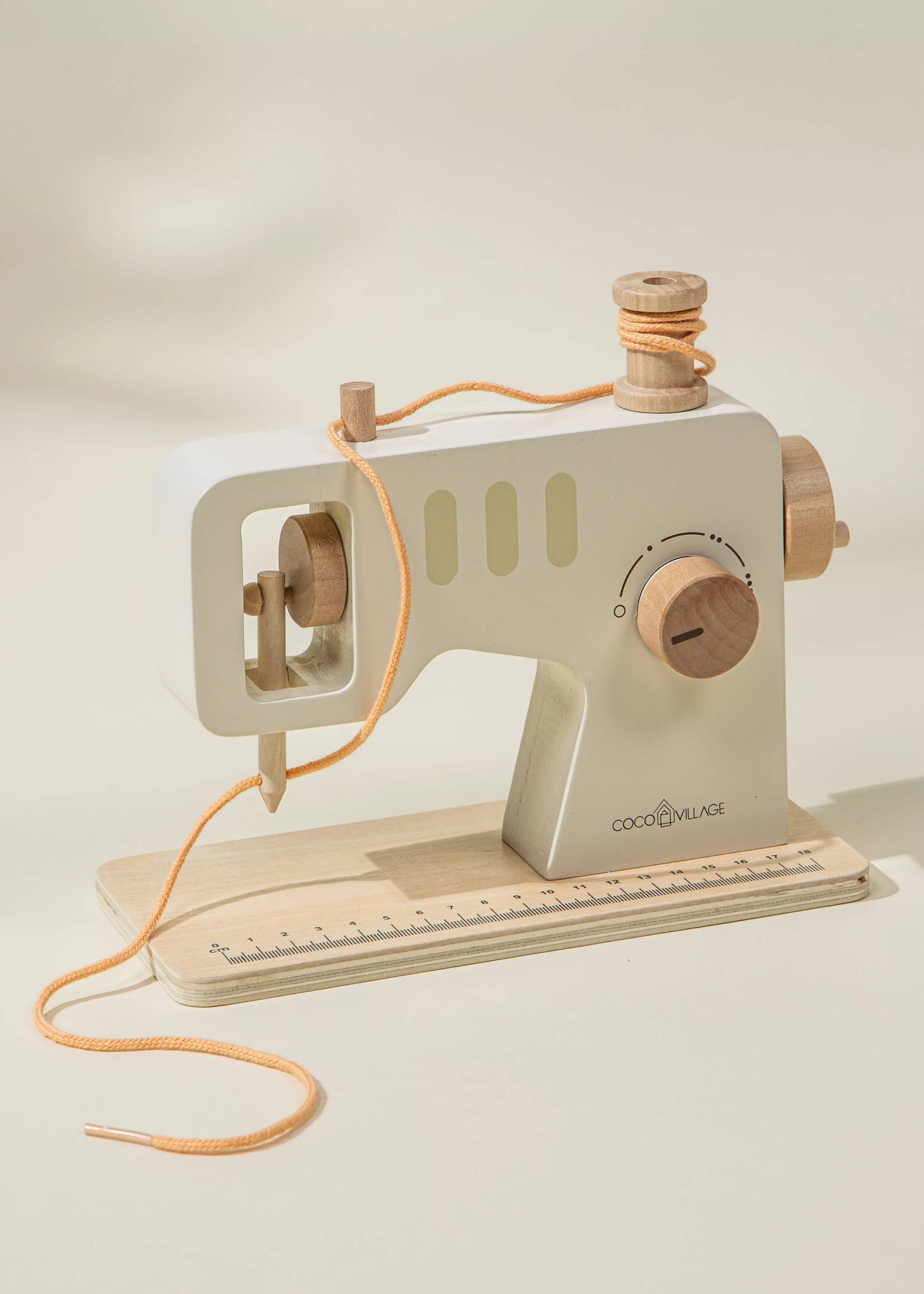 wooden sewing machine playset