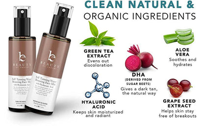 self tanning water bronzing face mist