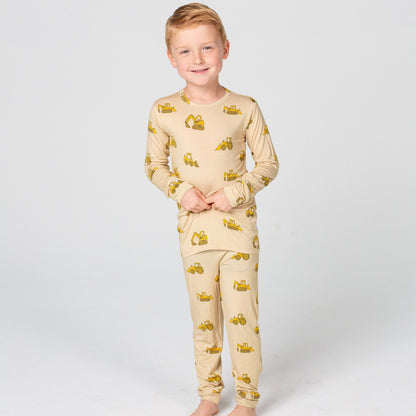 construction trucks, long sleeve set