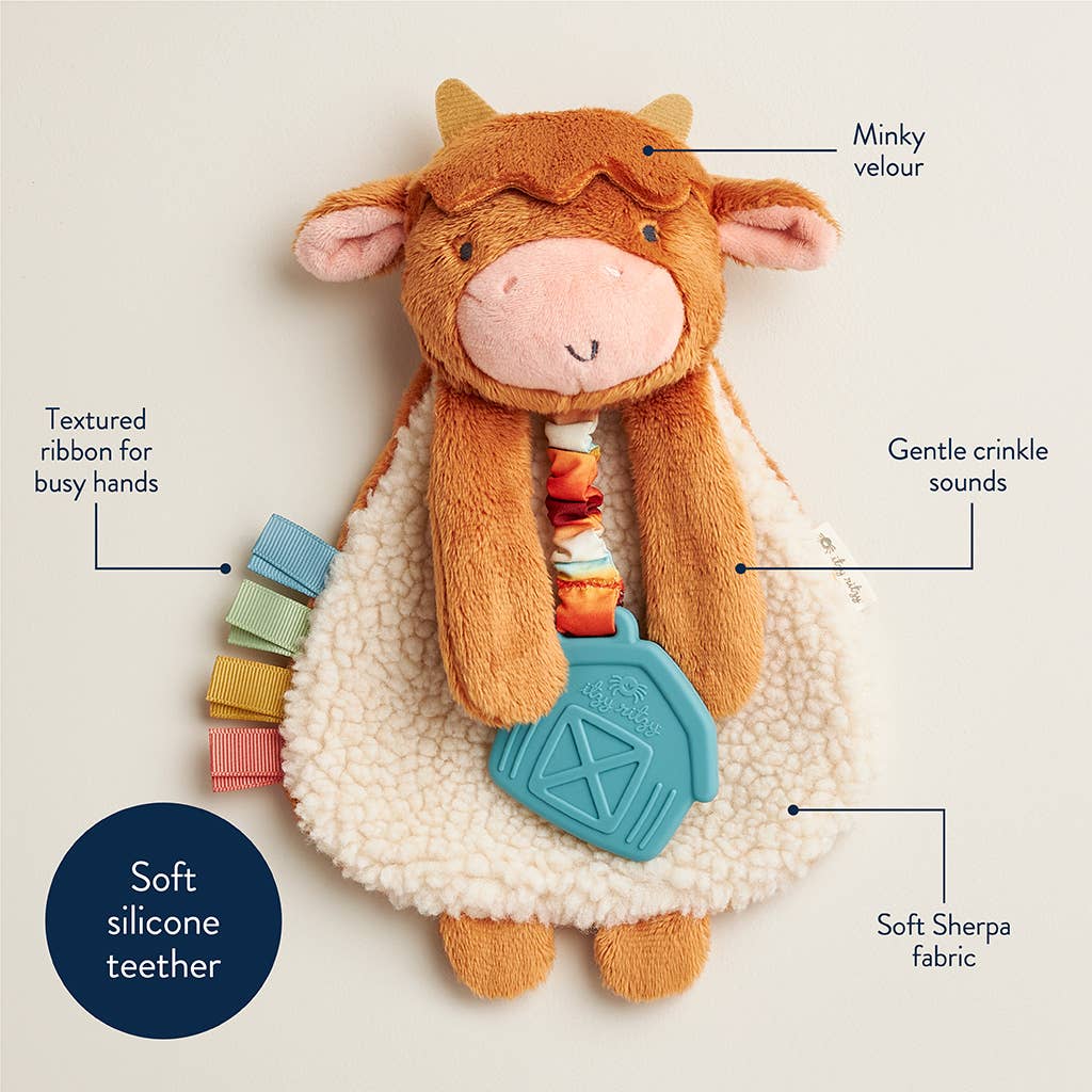 highland cow itzy friends lovey™ plush