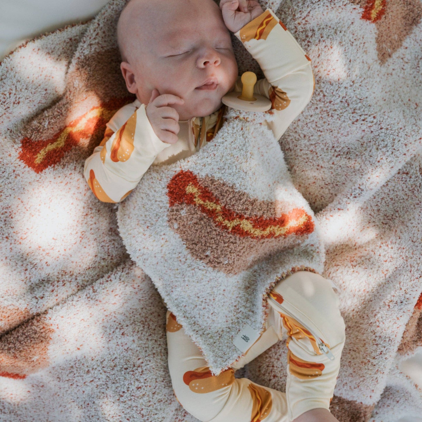 bamboo zip pajamas | hot dogs