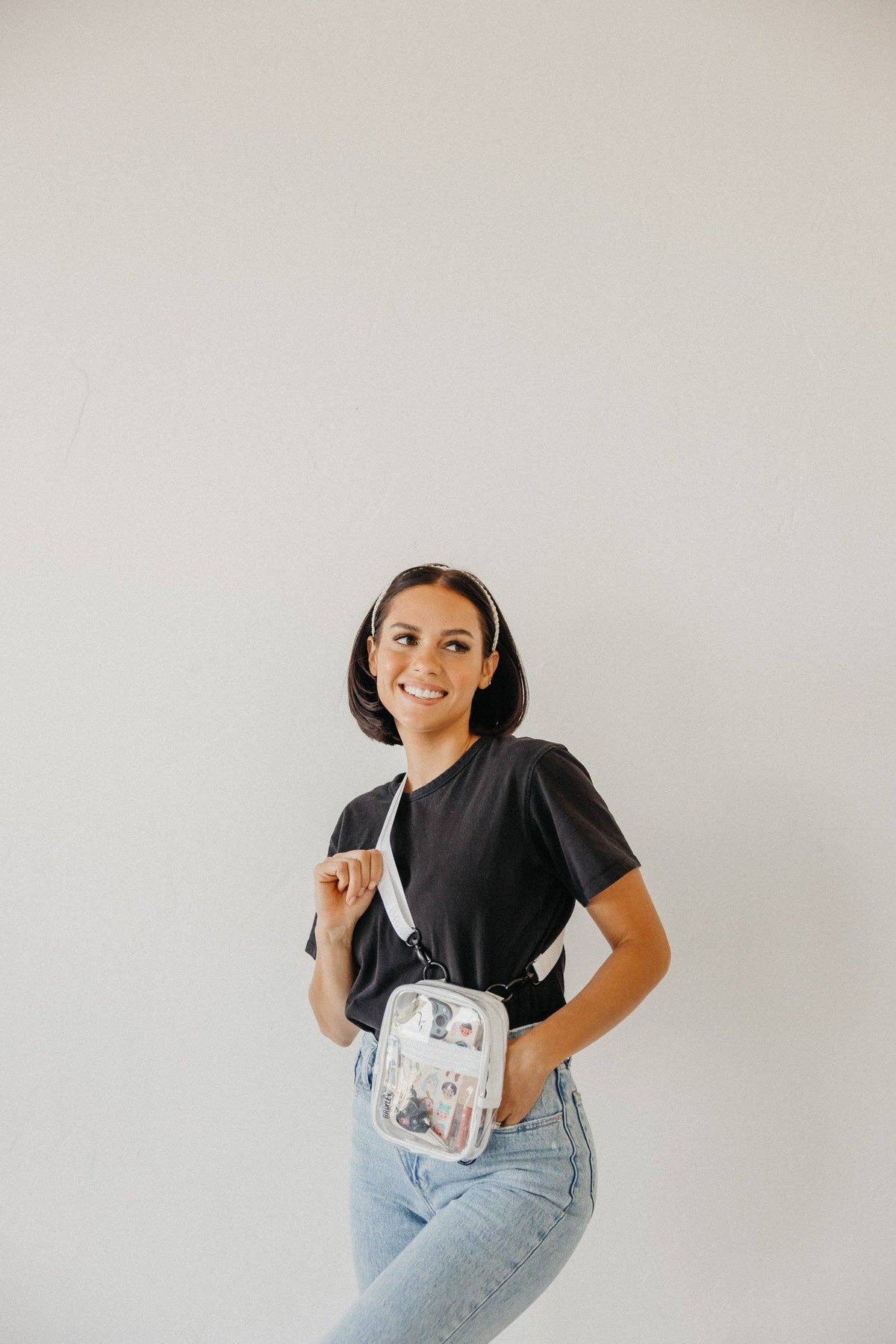 clear crossbody sling