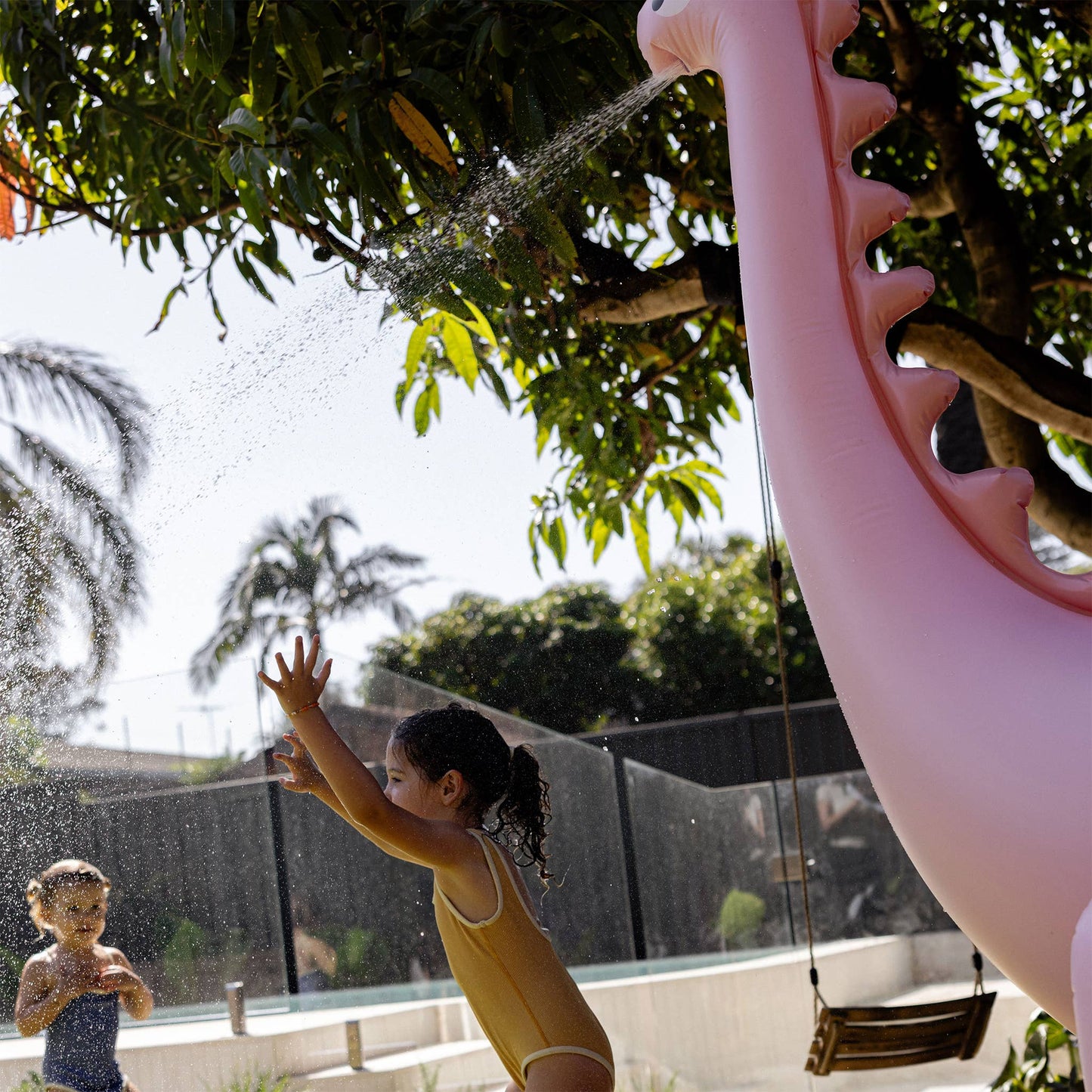 dino giant sprinkler into the wild pink