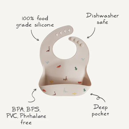 silicone baby bib - pretzel