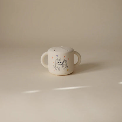 bluey x mushie snack cup - ivory