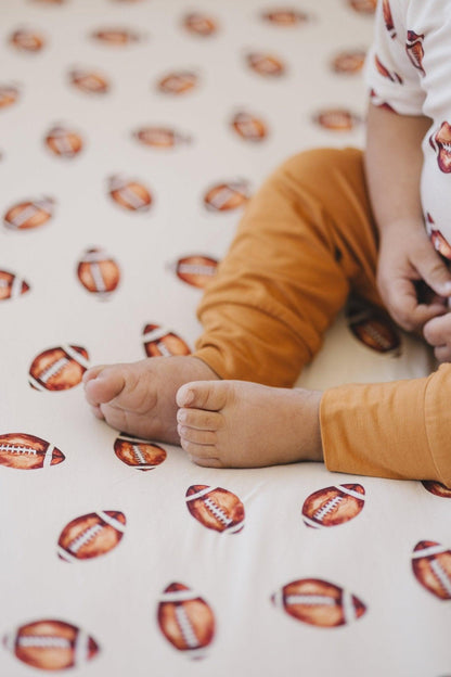 Football Print Bamboo Jogger Set - Ivory Soul