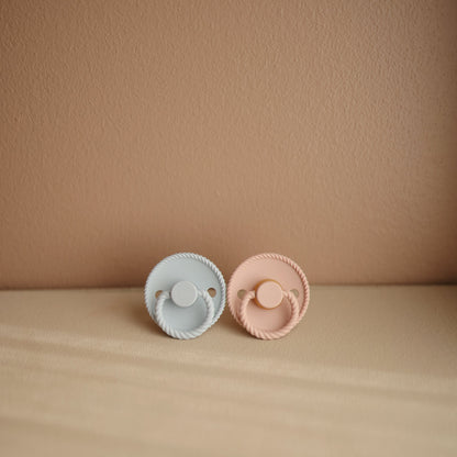 FRIGG Rope Natural Rubber Pacifier 2-Pack - Ivory Soul