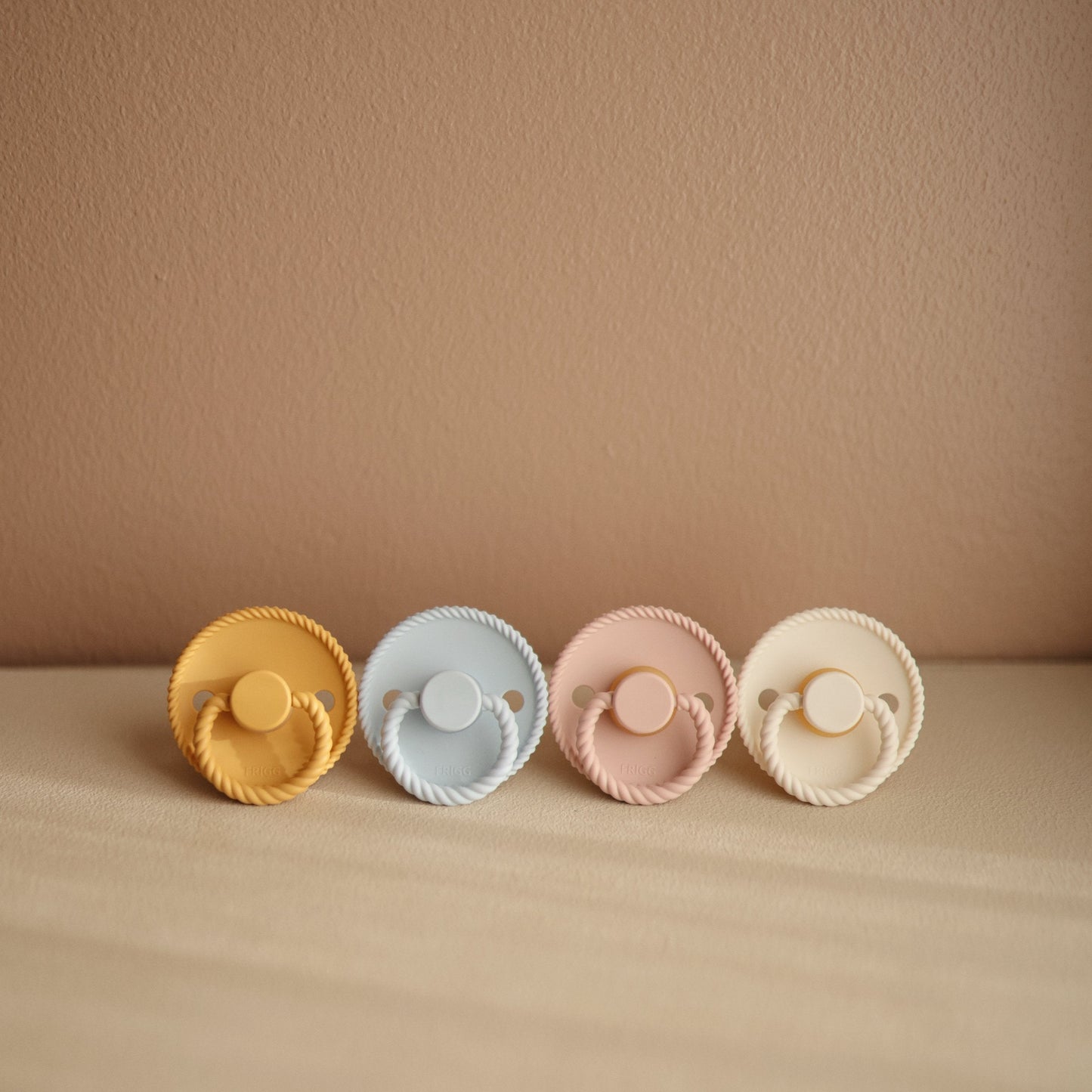 FRIGG Rope Natural Rubber Pacifier 2-Pack - Ivory Soul