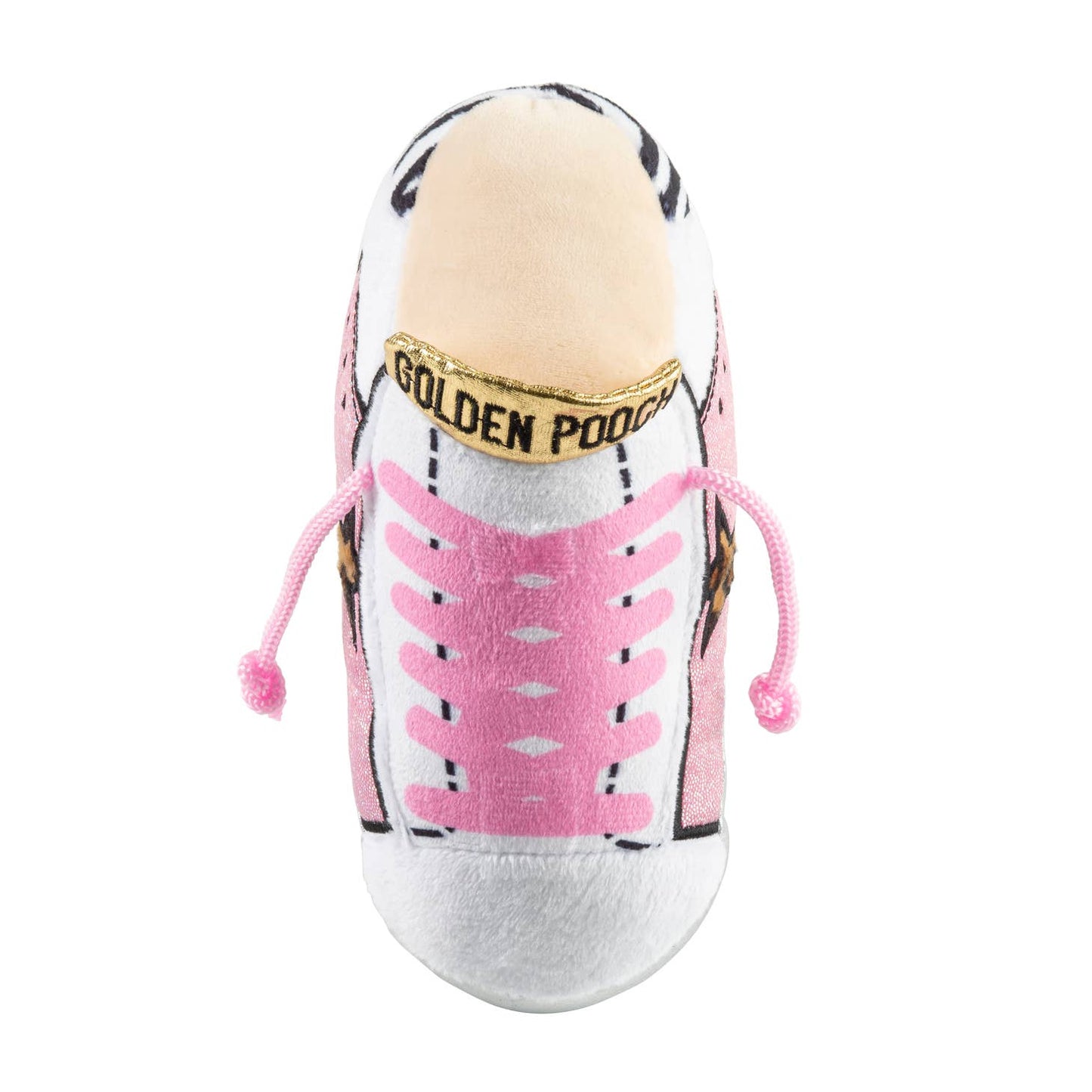 golden pooch - pink squeaker toy