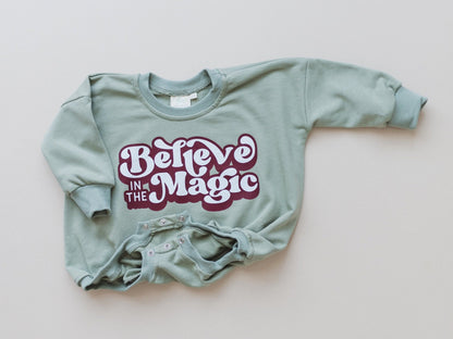 Believe in the Magic Christmas Sweatshirt Romper