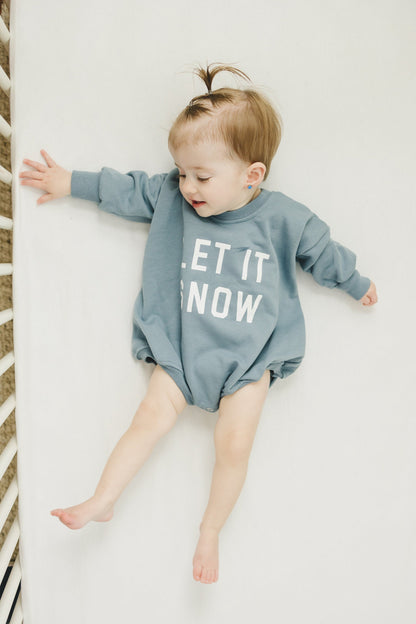 Let It Snow Sweatshirt Romper - more colors