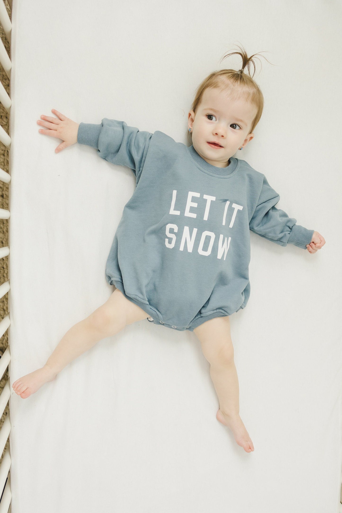 Let It Snow Sweatshirt Romper - more colors