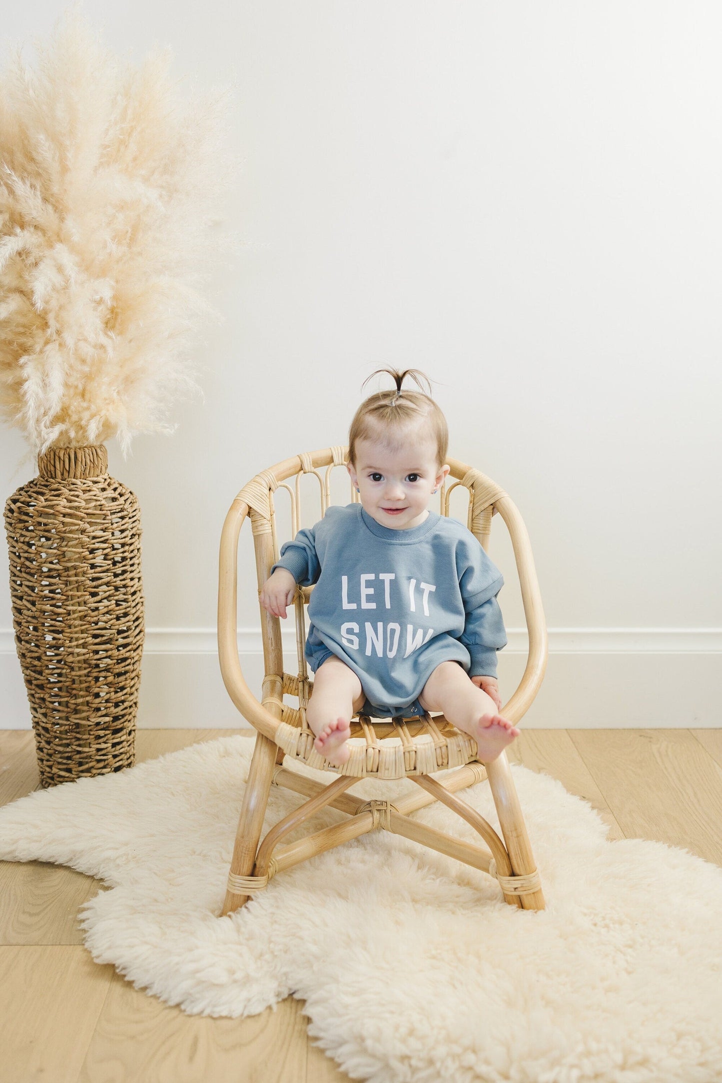 Let It Snow Sweatshirt Romper - more colors