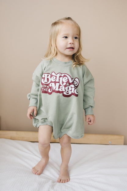 Believe in the Magic Christmas Sweatshirt Romper