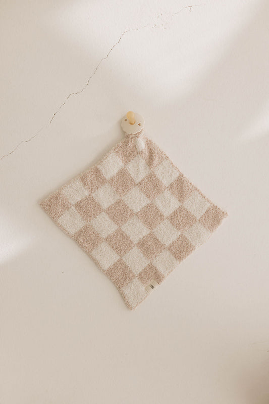 Lovey | Taupe & White Checkerboard - Ivory Soul