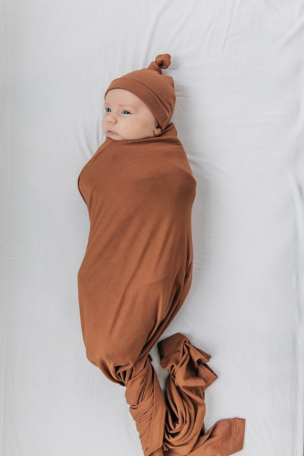 Rust Bamboo Stretch Swaddle