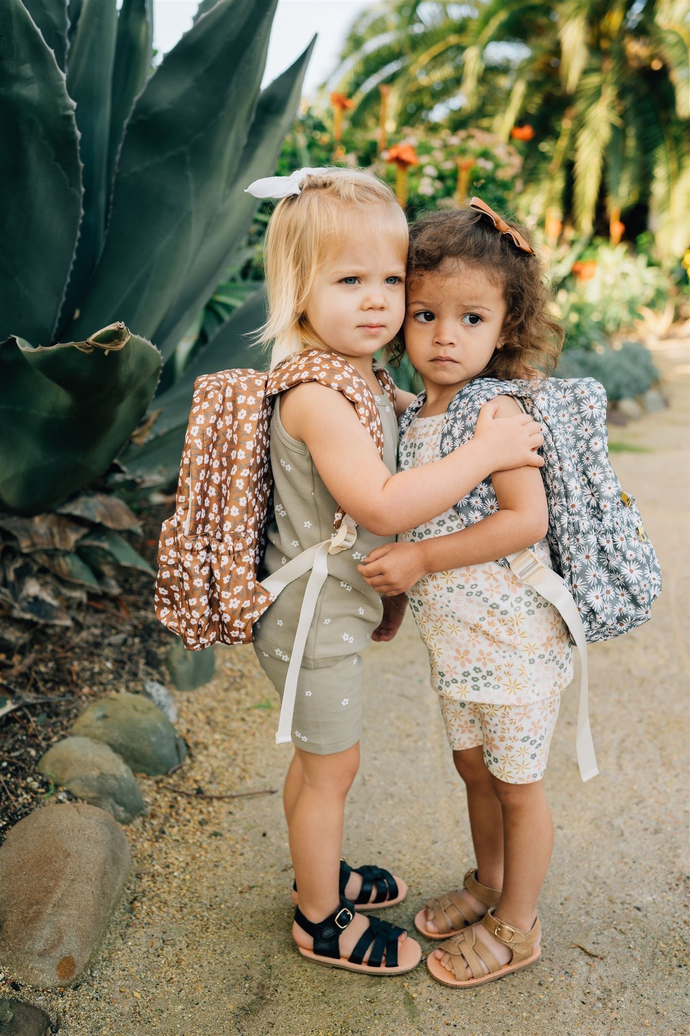 Mustard Floral Mini Backpack