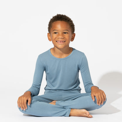 Oasis Teal Bamboo Kids Pajamas